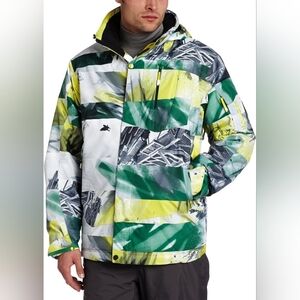 Salomon Men's Zero II Ski Jacket, Fair Play and Corona Yellow, Large EUC